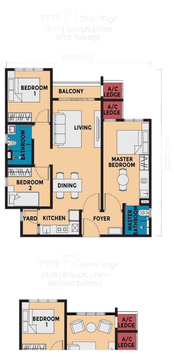 TYPE F1/F2 (DUAL KEY)
